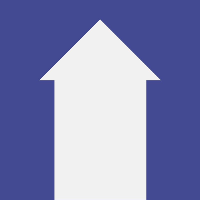 Ein Pfeil aus dem Logo zeigt nach oben